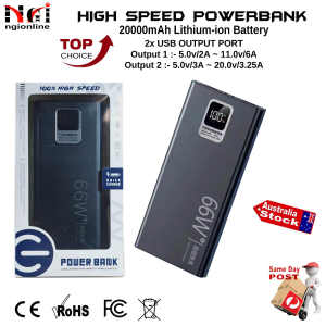 Portable 20000mAh Power Bank Fast Battery Charger For Mobile Phones
