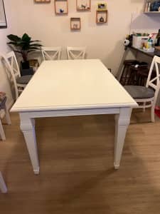 Elegant White French 180cm dining table