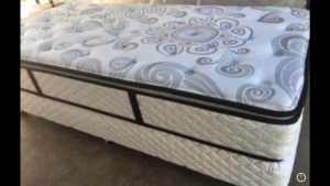 Brand new single size pillow top mattress and ensemble base