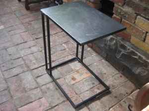 Small Metal Utility Desk - Ht - 60 x L - 50 x W - 36.5 cm (Black)