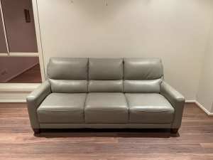 leather sofa three seater as new