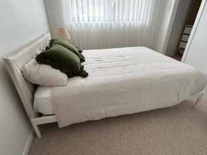 Ikea double bed and Sleep Maker mattress