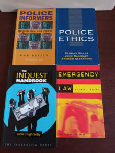 Criminology, Prison, Police, Inquest and Emergency Law Books from $20 