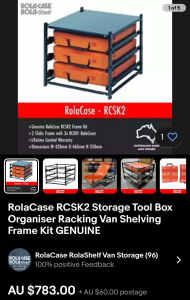 Brand new - Rola-cases and rack. RRP $750 