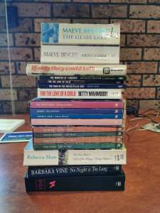 Assorted fiction books, Maeve Binchy and Barbara Vine