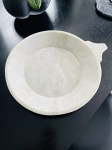 White Solid Designer Marble Tray