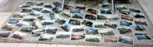 60 COLOUR TRAIN PHOTOS PRINTED ON THICK PAPER. 