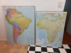 Wall Maps - South America & Africa