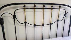Wrought iron steel Queen size bed with bed base