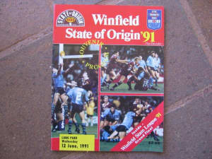 Winfield State of Origin program 1991. Wally Lewis.