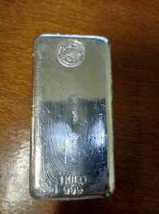 ( Silver ) 1kg Perth Mint Cast silver Bullion