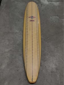 9’0 Randy Rarick wood veneer longboard by Surftech from Hawaii