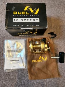 Brand new Duel 12 Speedy fishing reel for sale.