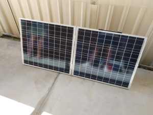 Portable solar panels for camping or caravanning
