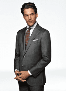 SuitSupply Dark Grey Lazio Suit - Size 38, Worn Twice