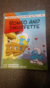 Kids books book vintage comic Romeo Smurfette Smurfs