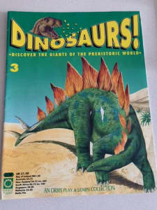 Three collectable Orbis play and learn magazines - Dinosaurs
