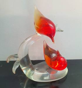 Murano formia glass birds sculpture 