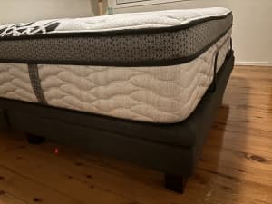Adjustable bed with mattress
