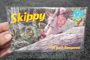 50c Skippy The Bush Kangaroo Coloured Coin