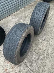 Pair of Bridgestone tyres 265/65 17