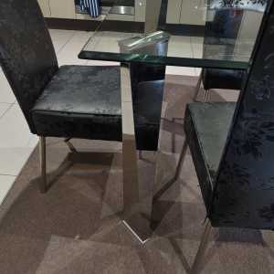 Glass Dining Table Set 6 Chairs