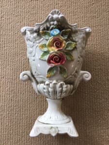 Vintage / Antique Stoneware Vase. Made in Italy.