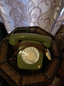 Vintage dial telephone rare green colour