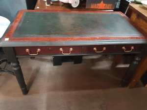 Antique Style Desk/writing table with Leather Inlay