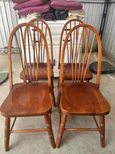 4 spindle back chairs