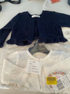 Girls size 6 month designer winter cardigans new with tags