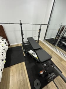 Gym Bench Weights, Dumbbells and Bar