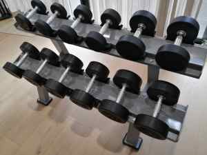 Dumbell set with rack (6 pairs)