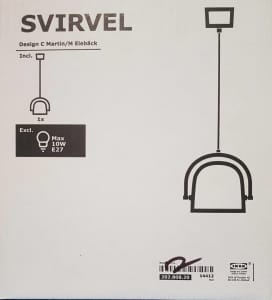 White Pendant Lamp - IKEA SVIRVEL