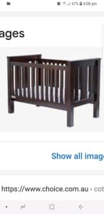 2 baby cots like in picture. Brand name is Tuscan. Both very good cond