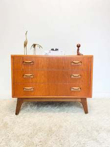 Restored Mid Century G Plan compact sideboard/ drawers.