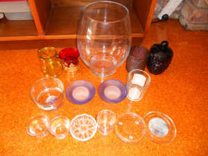 Fifteen Glass Candle Holders