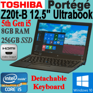 Toshiba Portege Z20t-B 12.5 Ultrabook 2-in-1 Convertible Notebook