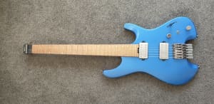 Ibanez Q52 Headless Guitar in Laser Blue w/ Gigbag