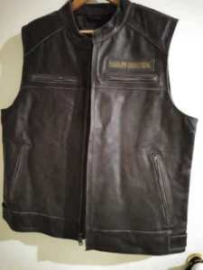 HARLEY DAVIDSON Vintage Leather Vest XL NEW