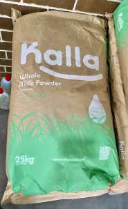 Kalla whole milk powder 25kg bags
