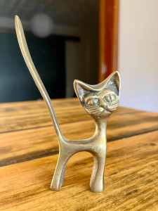 Brass Cat Ring Holder