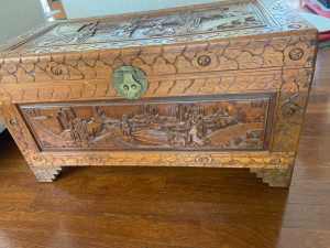 Antique camphor wood chinese chest