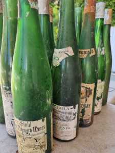 Vintage Green Wine Bottles for Decor 