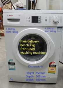 Free delivery Bosch 7kg front load washer 4Energy stars,Works fine