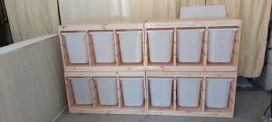 Ikea Trofast storage frames with boxes