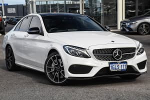 2017 Mercedes-Benz C-Class W205 807+057MY C43 AMG 9G-Tronic 4MATIC White 9 Speed Sports Automatic