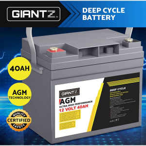 Giantz AGM Battery 12V 40Ah Deep Cycle *Brand New in Box*