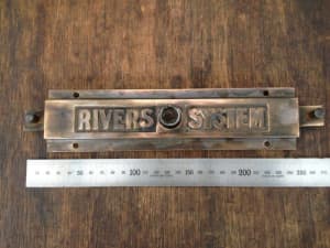 2 Point Vintage Brass Door Latch - Rivers System- Read Ad details 1st
