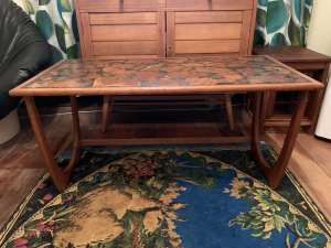 Vintage Teak Mid-Century Nest of Coffee Table 2 Side Tables